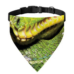 Emerald Tree Boa Snake Print Over The Collar Dog Bandana