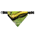 Emerald Tree Boa Snake Print Over The Collar Dog Bandana