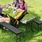 Emerald Tree Boa Snake Print Picnic Table Cover