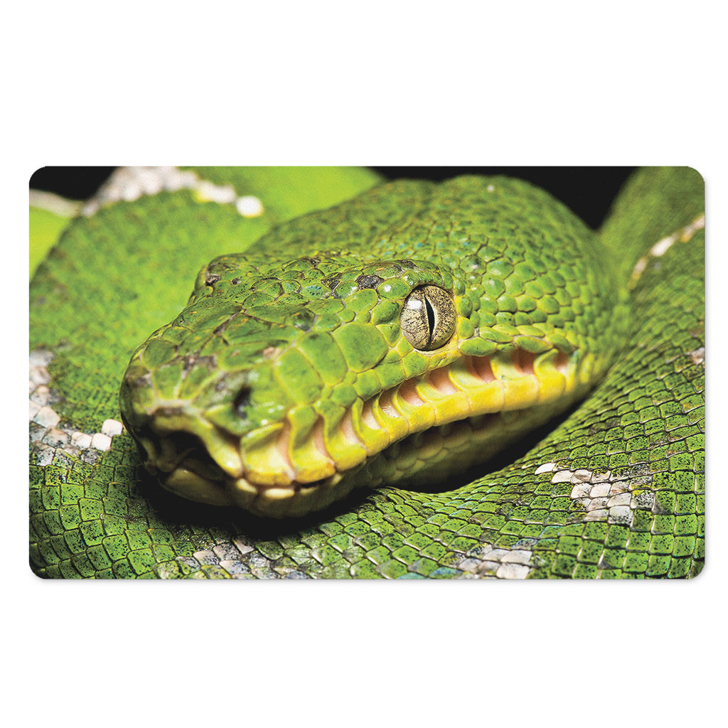Emerald Tree Boa Snake Print Polyester Doormat