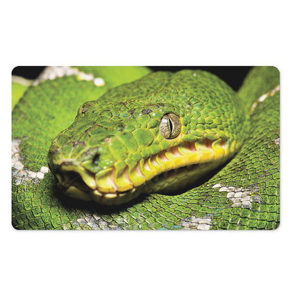 Emerald Tree Boa Snake Print Polyester Doormat