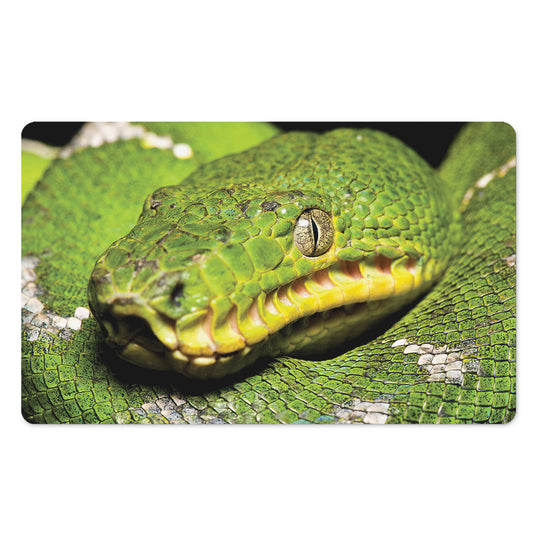 Emerald Tree Boa Snake Print Polyester Doormat