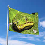 Emerald Tree Boa Snake Print Polyester Flag