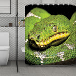 Emerald Tree Boa Snake Print Polyester Shower Curtain