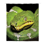 Emerald Tree Boa Snake Print Polyester Shower Curtain