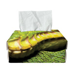 Emerald Tree Boa Snake Print Rectangle Tissue Box Cover