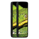 Emerald Tree Boa Snake Print Refrigerator Handle Covers