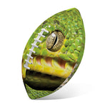 Emerald Tree Boa Snake Print Rugby Ball