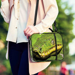 Emerald Tree Boa Snake Print Shoulder Strap Bible Bag