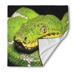 Emerald Tree Boa Snake Print Silk Bandana