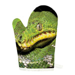 Emerald Tree Boa Snake Print Single Oven Mitt