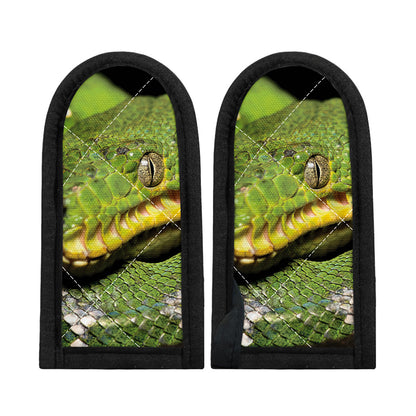 Emerald Tree Boa Snake Print Skillet Handle Cover