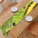 Emerald Tree Boa Snake Print Table Runner