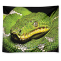 Emerald Tree Boa Snake Print Tapestry