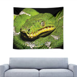 Emerald Tree Boa Snake Print Tapestry