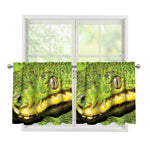 Emerald Tree Boa Snake Print Tier Curtains