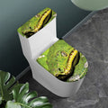 Emerald Tree Boa Snake Print Toilet Lid And Tank Cover Set