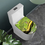 Emerald Tree Boa Snake Print Toilet Lid Cover