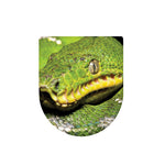Emerald Tree Boa Snake Print Toilet Lid Cover