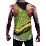 Emerald Tree Boa Snake Print Training Tank Top