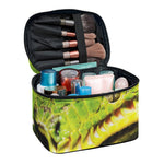 Emerald Tree Boa Snake Print Travel Makeup Bag