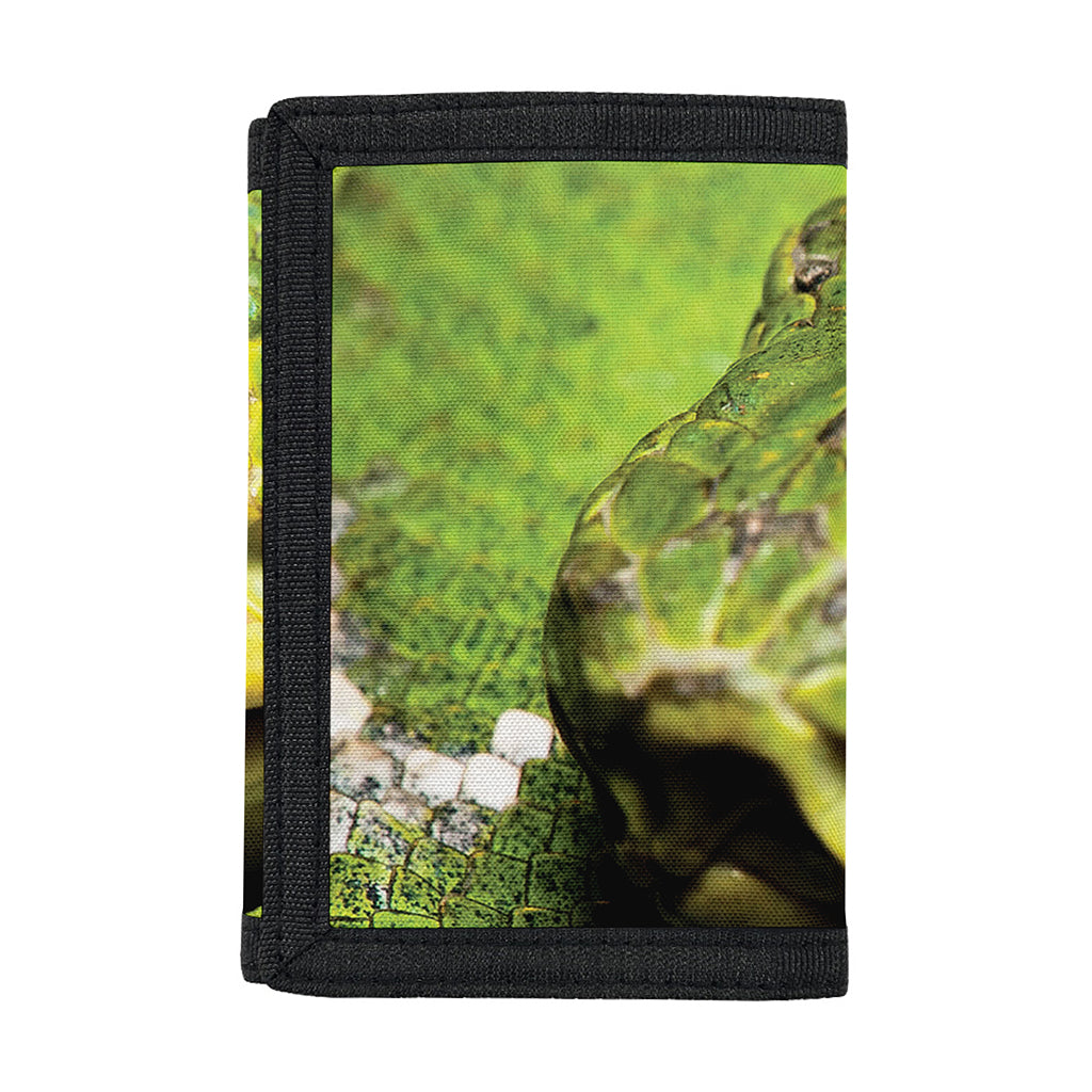 Emerald Tree Boa Snake Print Trifold Wallet