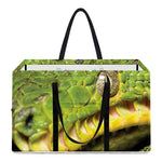 Emerald Tree Boa Snake Print Utility Tote Bag