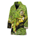 Emerald Tree Boa Snake Print Women's Bathrobe