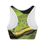 Emerald Tree Boa Snake Print Women's Sports Bra