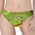 Emerald Tree Boa Snake Print Women's Thong