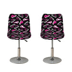 Emo Shoes Pattern Print Bar Stool Covers