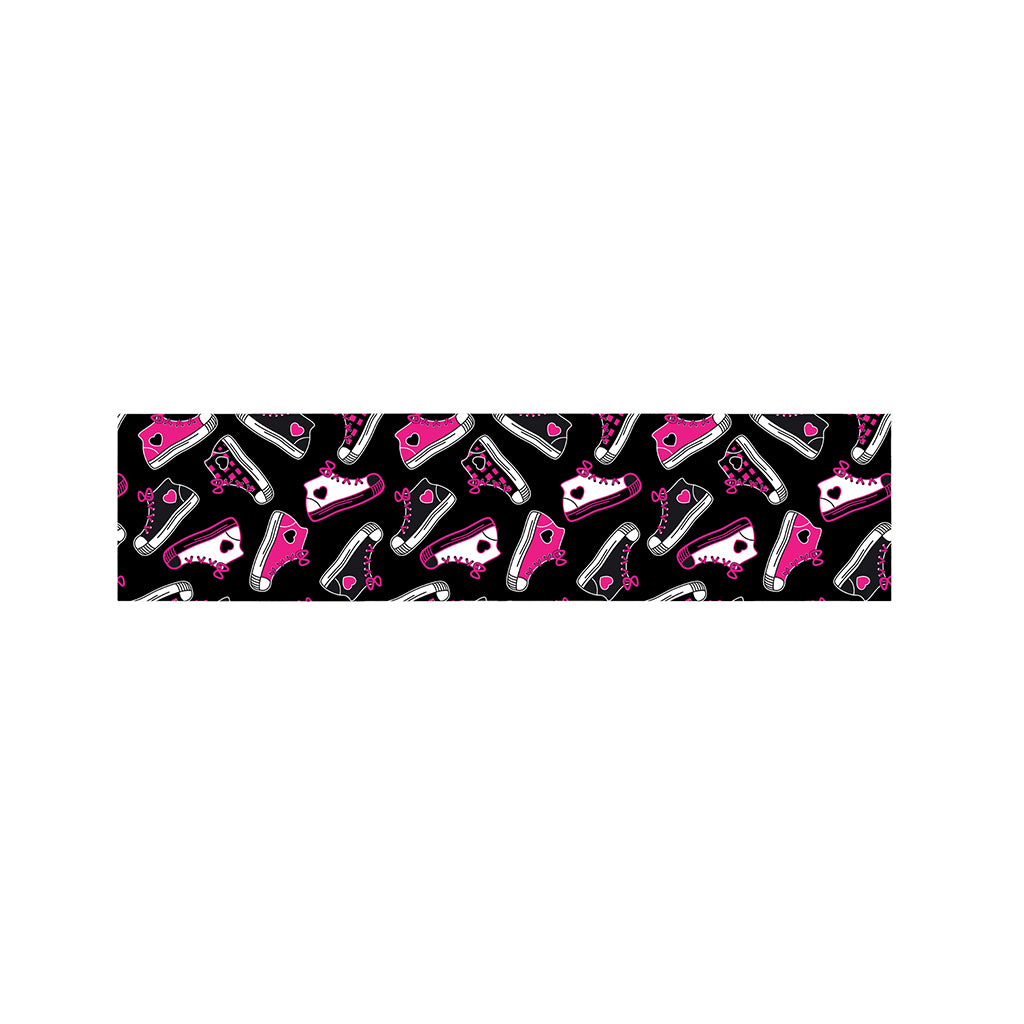 Emo Shoes Pattern Print Bed Runner