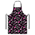 Emo Shoes Pattern Print Bib Apron With Pocket