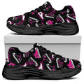 Emo Shoes Pattern Print Black Chunky Shoes