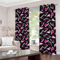 Emo Shoes Pattern Print Dimout Grommet Curtains