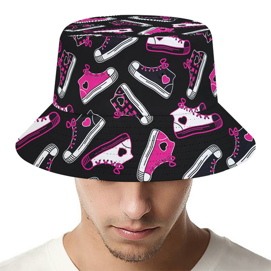 Emo Shoes Pattern Print Bucket Hat