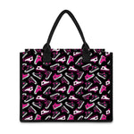 Emo Shoes Pattern Print Canvas Tote Bag