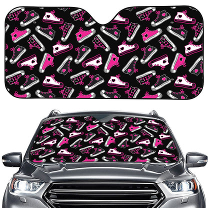 Emo Shoes Pattern Print Car Windshield Sun Shade