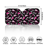 Emo Shoes Pattern Print Car Windshield Sun Shade