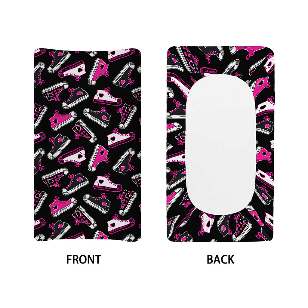 Emo Shoes Pattern Print Changing Pad Cover