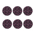 Emo Shoes Pattern Print Coaster Set