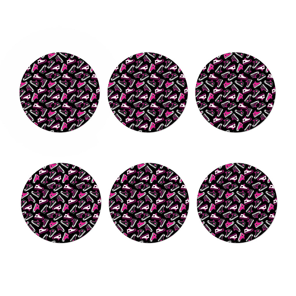 Emo Shoes Pattern Print Coaster Set