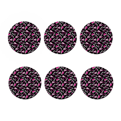Emo Shoes Pattern Print Coaster Set