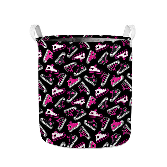 Emo Shoes Pattern Print Collapsible Laundry Basket