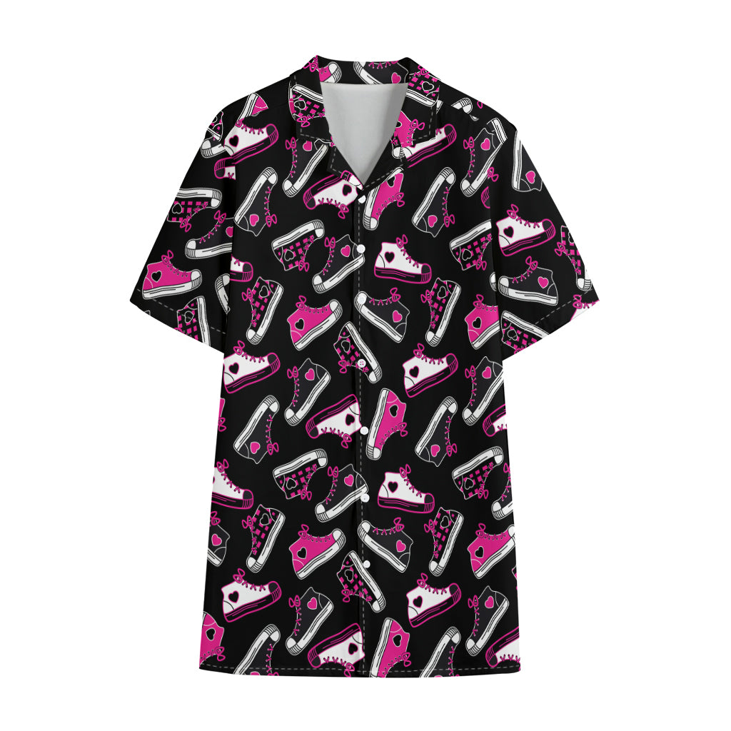 Emo Shoes Pattern Print Cotton Hawaiian Shirt
