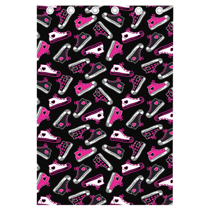 Emo Shoes Pattern Print Curtain