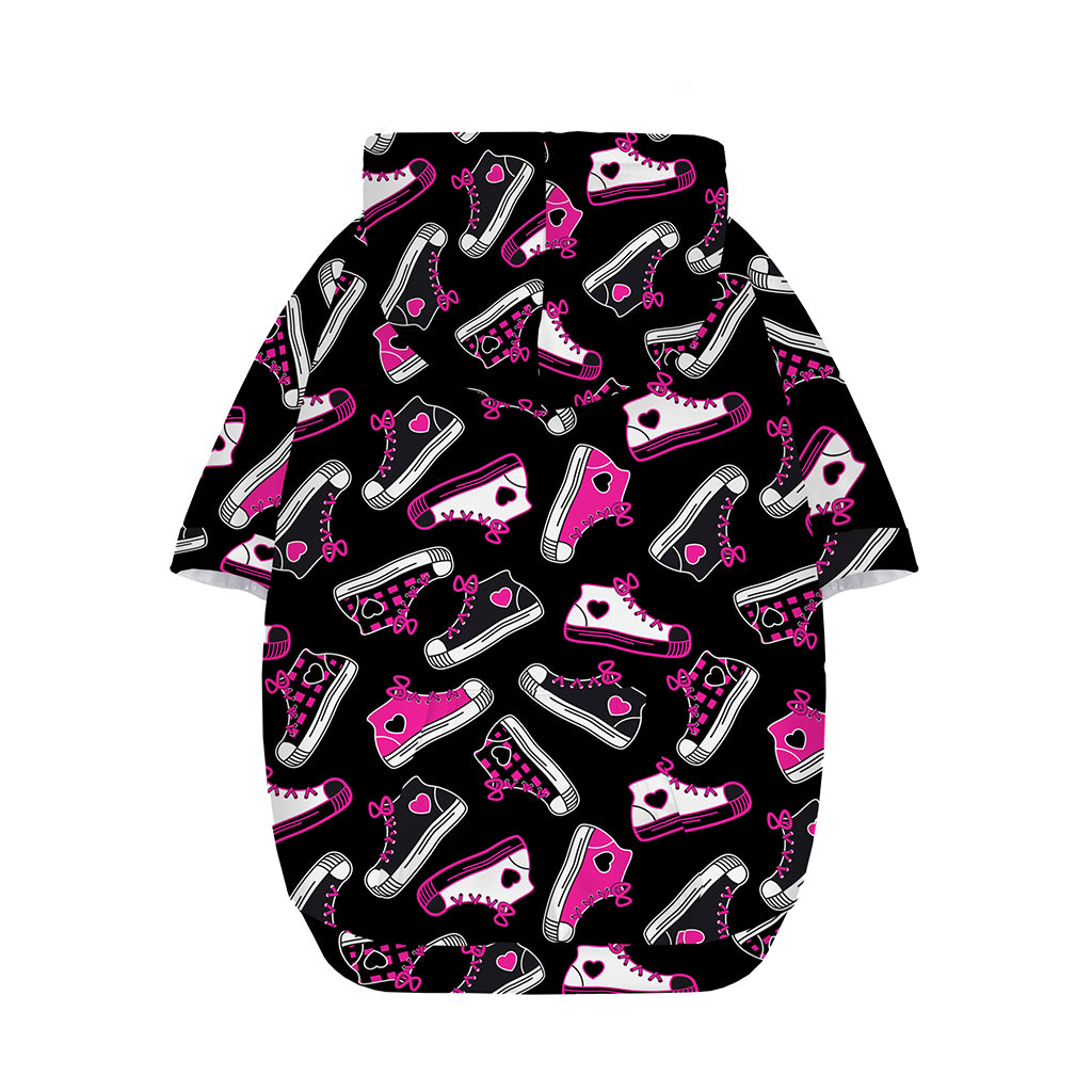 Emo Shoes Pattern Print Dog Zip Up Hoodie