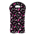 Emo Shoes Pattern Print Double Neoprene Wine Tote