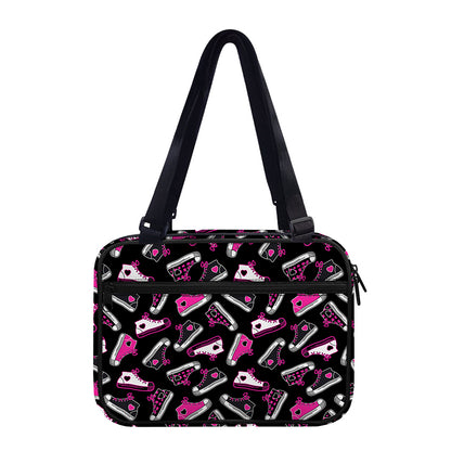 Emo Shoes Pattern Print Double Strap Bible Bag