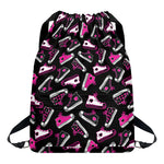 Emo Shoes Pattern Print Drawstring Backpack